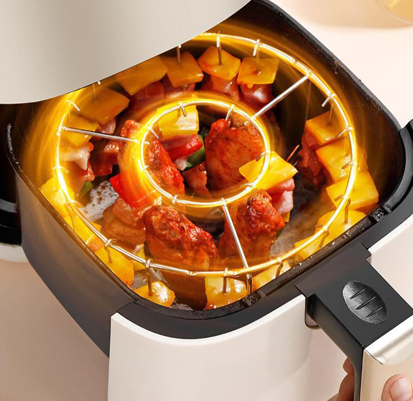 Parrilla Vertical para Air Fryer: Más Sabor, Menos Humo y Cero Desorden