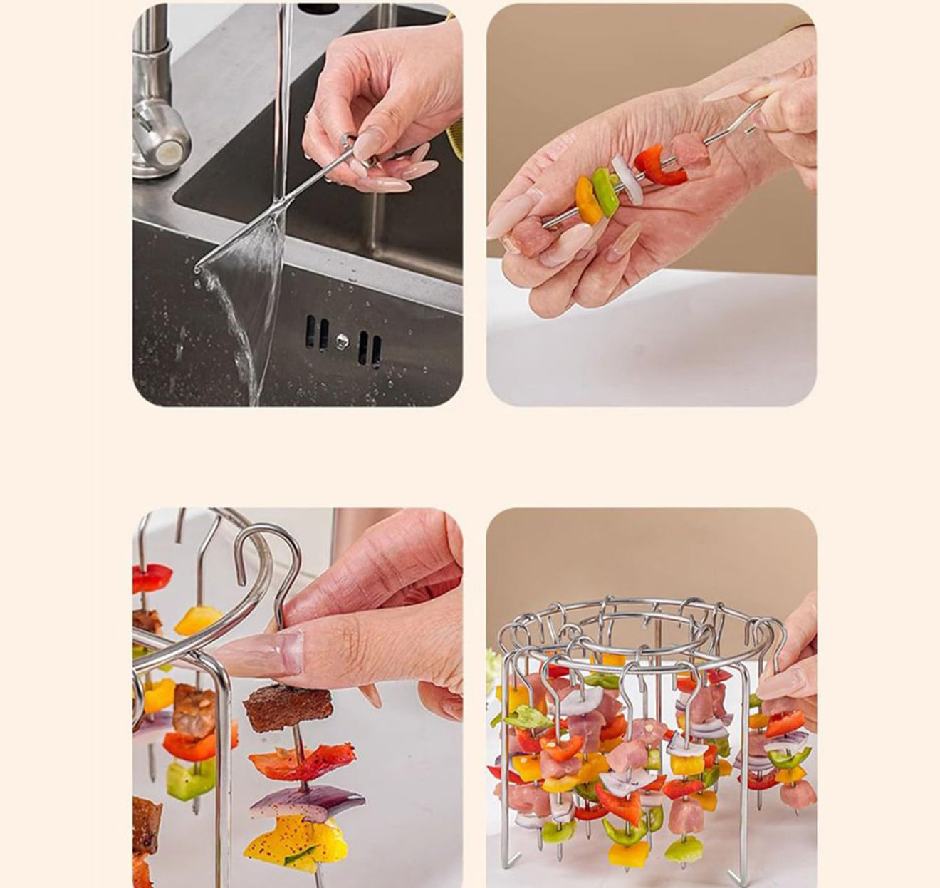 Parrilla Vertical para Air Fryer: Más Sabor, Menos Humo y Cero Desorden